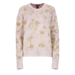 Avant Toi Embossed Floral Pattern Cotton Sweater - NWT